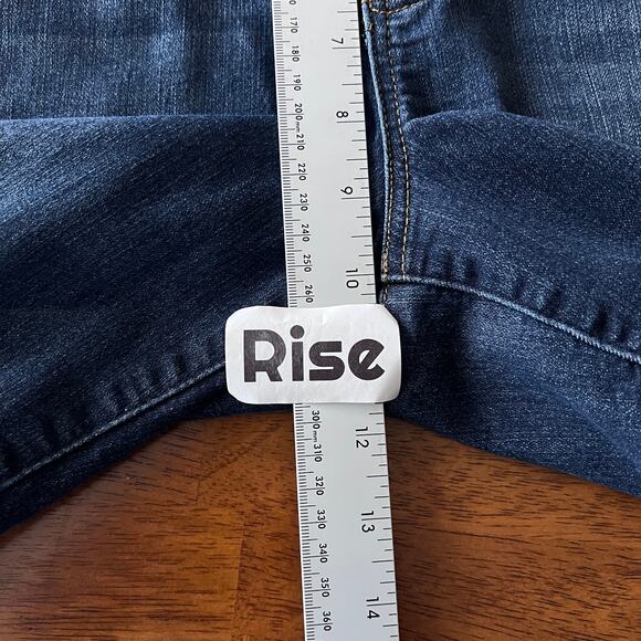 Democracy Women's 10 Ab Technology Jeans Stretch Slimming Ankle Casual Dark Wash - Picture 8 of 10